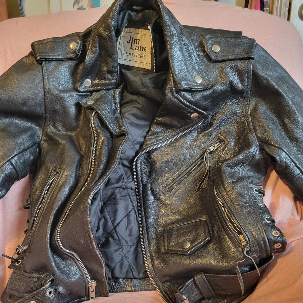 Jim Lane Vintage Leather Motorcycle Jacket